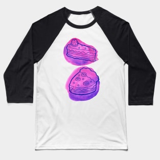 Watercolor Cake Slices Baseball T-Shirt